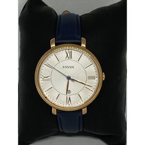 Fossil Jacqueline ES4140 Women's Blue Leather Analog Dial Quartz Watch OP842
